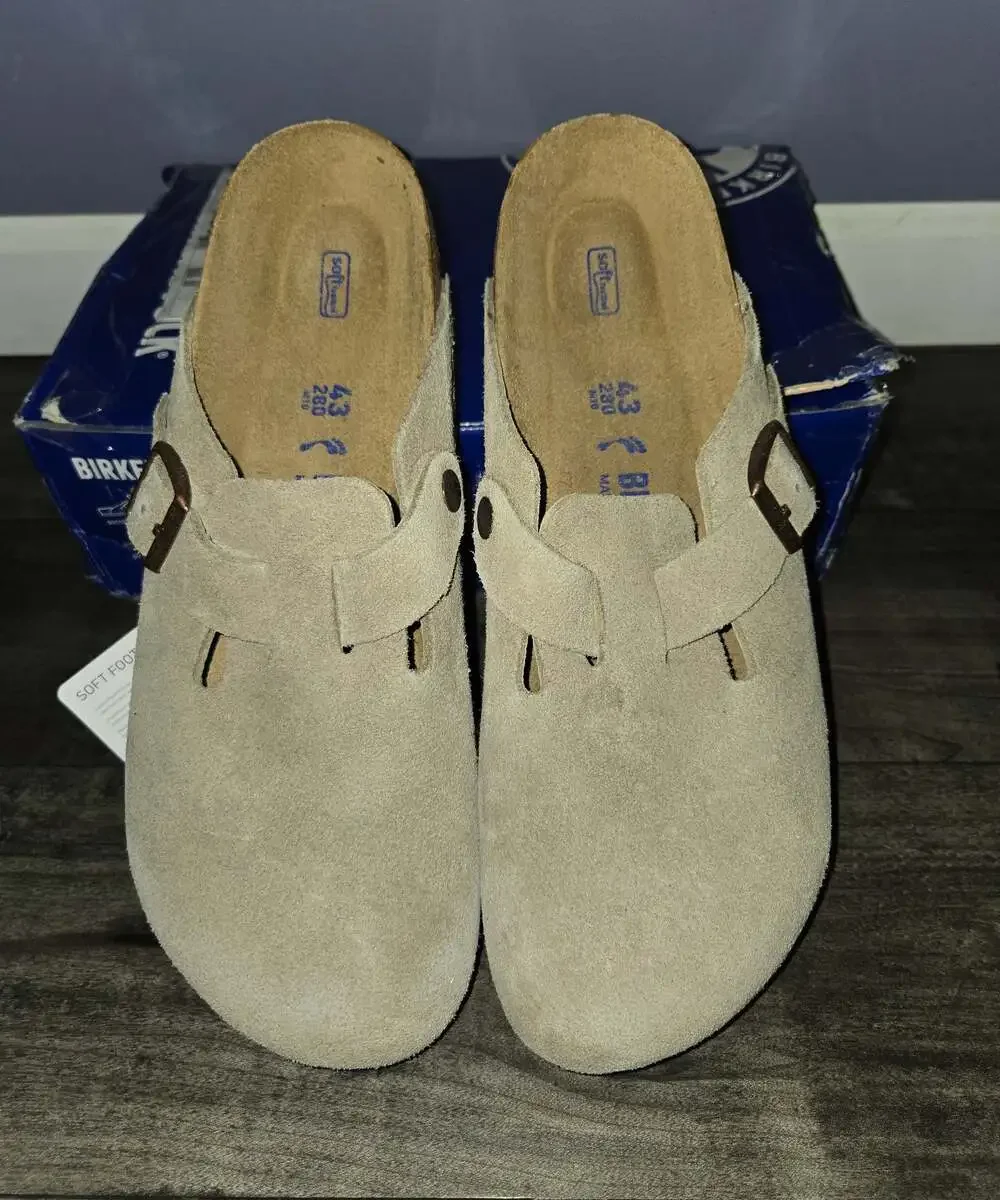 New Birkenstock Boston taupe size 43 soft footbed